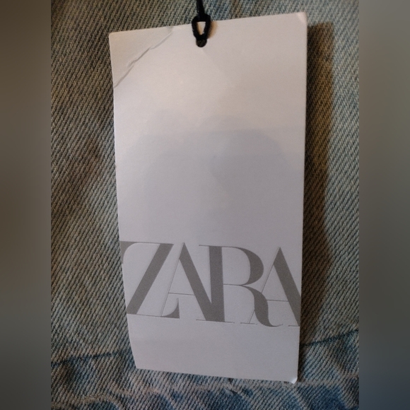 NWT Zara Denim Crop Cami Top Size Small - Picture 8 of 8
